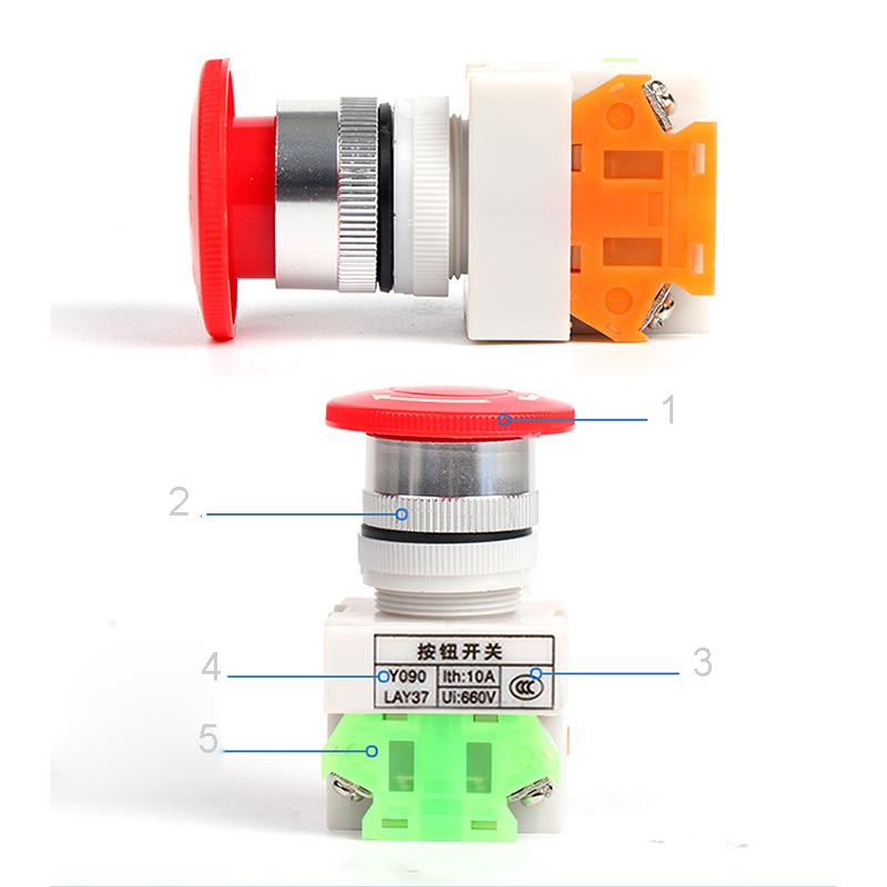 Nút nhấn dừng khẩn cấp đường kính lỗ phi 22
