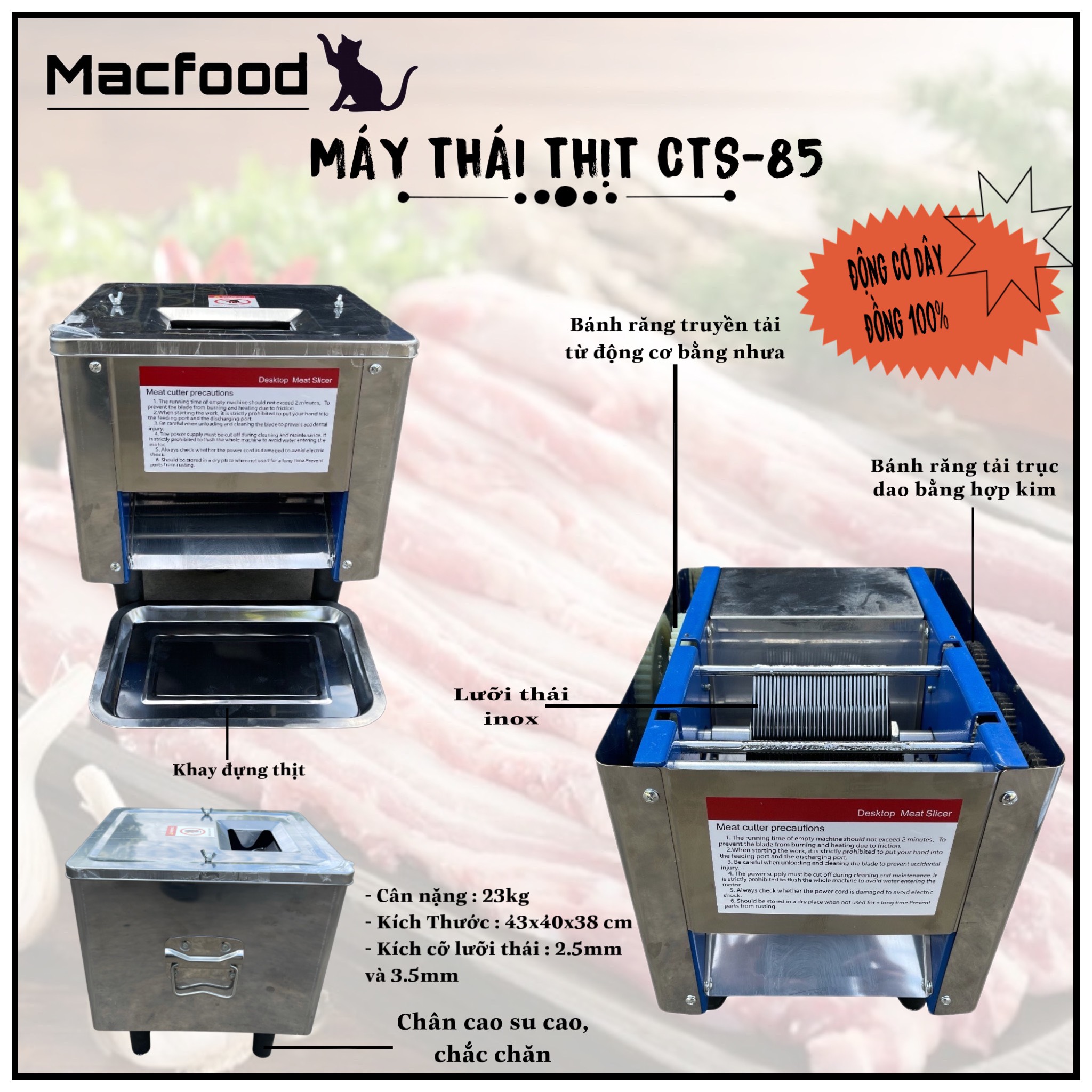 Máy thái thịt sống HD-85