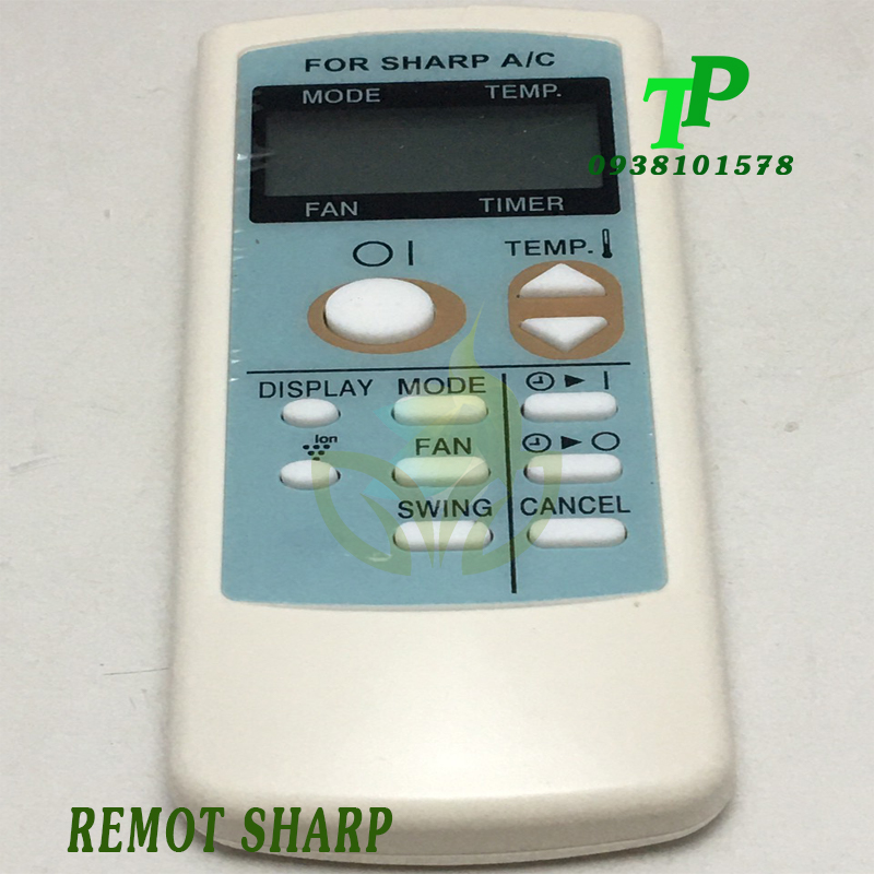 Điều Khiển, Remote Máy Lạnh Điều Hòa Sharp (Tặng Kèm Pin)