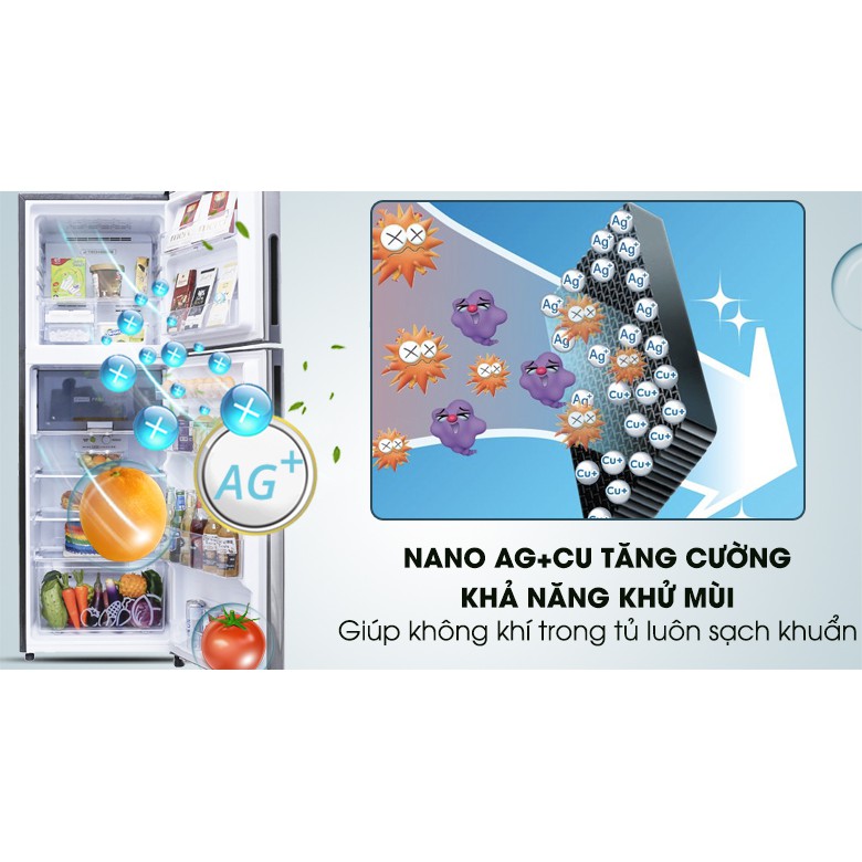 [Trả góp 0%]SJ-X251E-SL  SJ-X251E-DS  Tủ lạnh Sharp Inverter 241 lít (Hàng chính hãng) (Giá áp dụng giao tại HN, HCM& các tỉnh liên hệ shop)