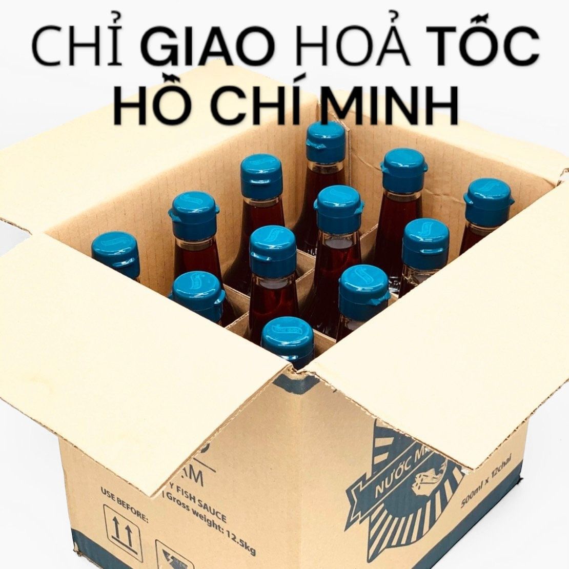 ( GIAO 2H) THÙNG NƯỚC MẮM HẠNH PHÚC 60 ĐỘ ĐẠM - 12 CHAI/ THÙNG