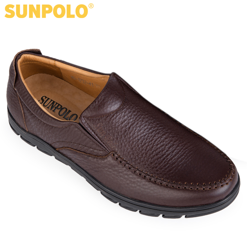 Giày Nam Da Bò Cao Cấp SUNPOLO MU1732 (Đen, Nâu)