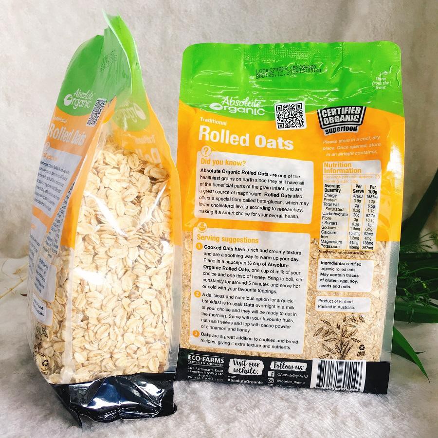 Yến Mạch Hữu Cơ Absolute Organic Rolled Oat (700g)