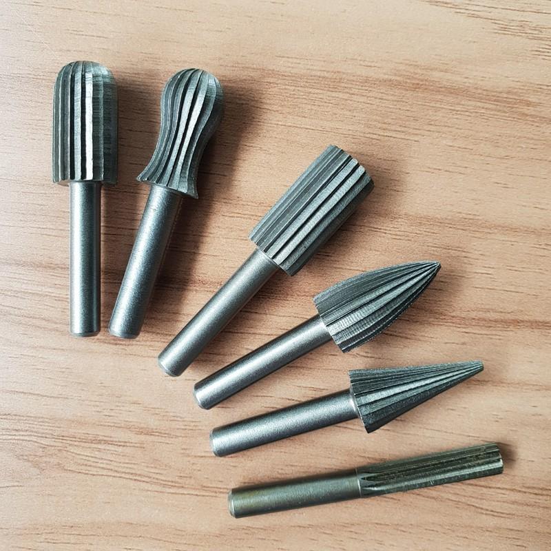 Bộ 6 đầu mài gỗ thép Carbon dùng Diy
