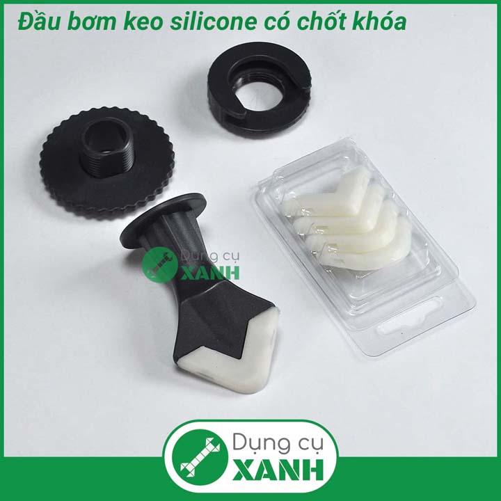 Bộ đầu bơm keo silicon có chốt giữ