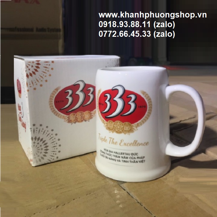 Combo 2 ly uống bia sứ Minh Long 0.49L - ly sứ