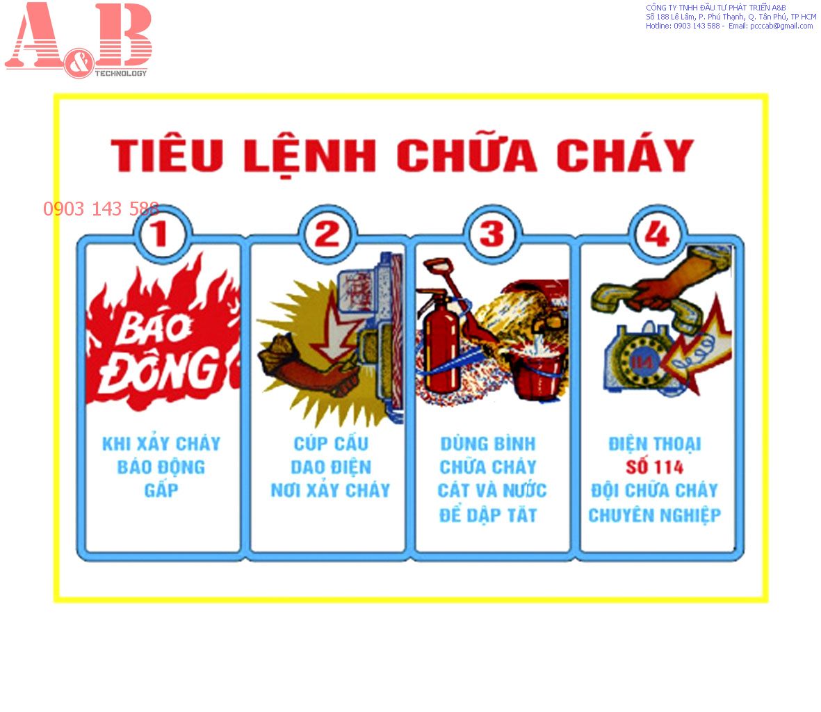 [HCM]BẢNG TIÊU LỆNH PHÒNG CHÁY CHỮA CHÁY