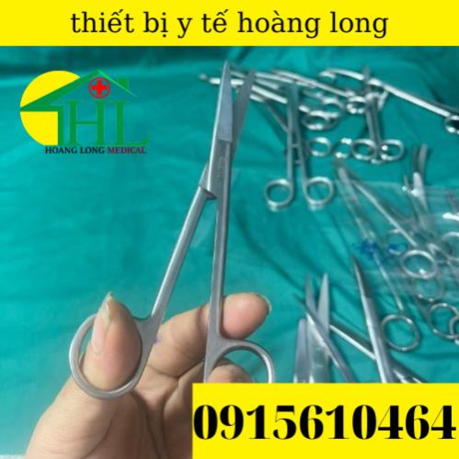 [Hàng Chính Hãng Parkistan] Kéo Y Tế Thẳng Nhọn 18cm- Kéo Cắt Chỉ