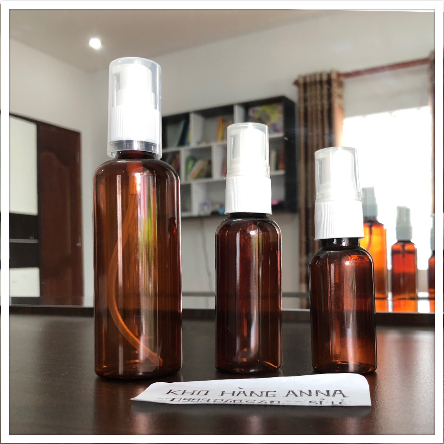 [ Xịt Giọt ] 5 Chai nhựa pet Nâu và chai Trong suốt 100ml / 50ml / 30ml XỊT NHỎ GIỌT - combo 5 Chai nhựa xịt chiết mỹ phẩm , chai chiết nước hoa , đựng nước rửa 