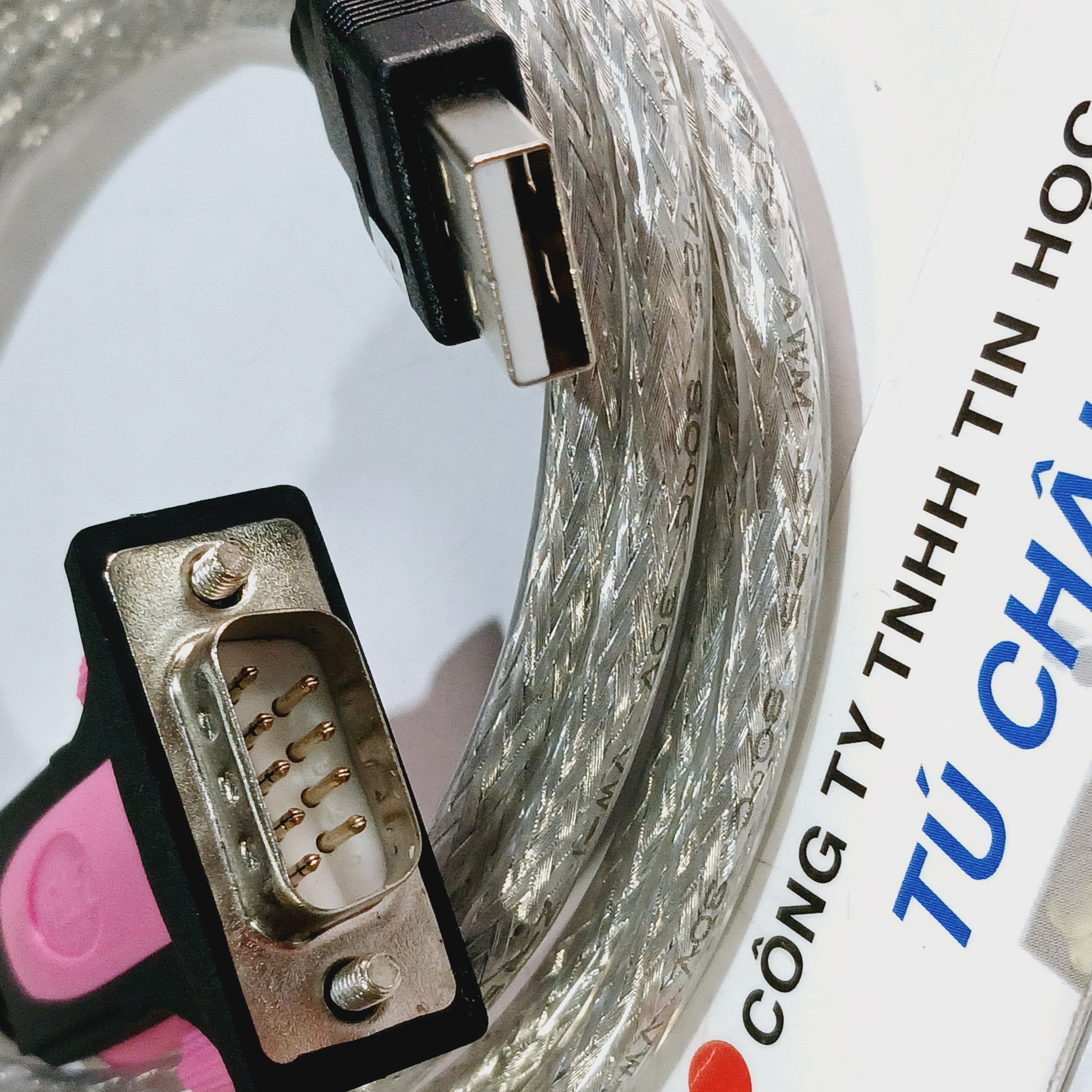 Cáp USB ra Com DB9 - Chuẩn USB 2.0 ra RS232 (Com 9 DB9 Kim đực) / 1.8m