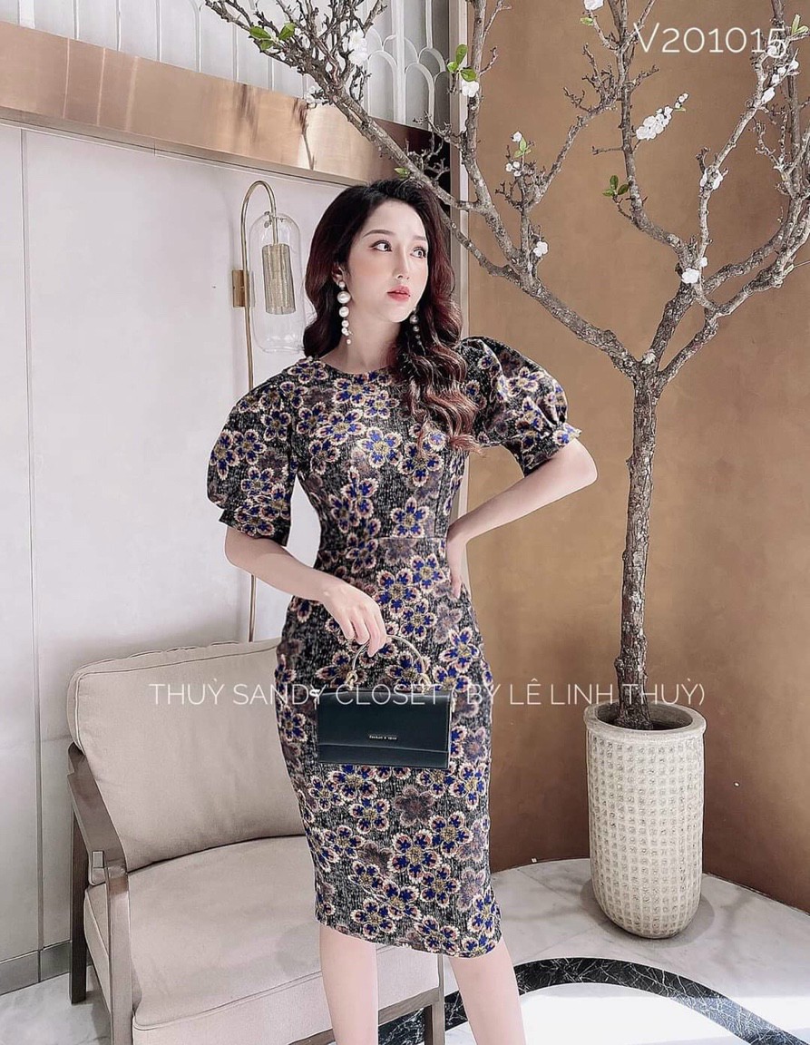 Đầm body hở lưng xẻ tà quyến rũ fashionlyly