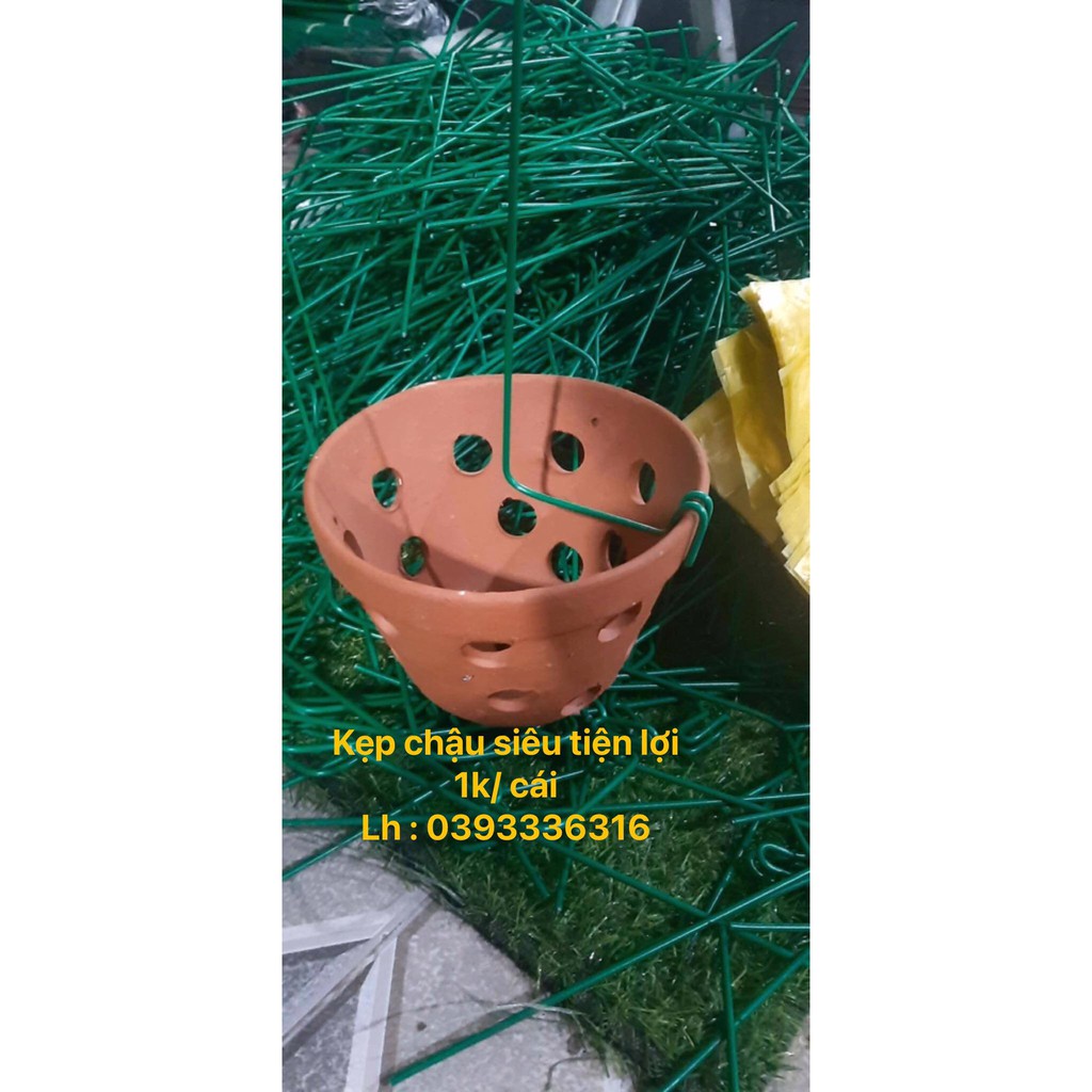 10 Que kẹp chậu giữ lan - nẹp chậu - ghim chậu loại chưa uốn độ dài 28-30cm