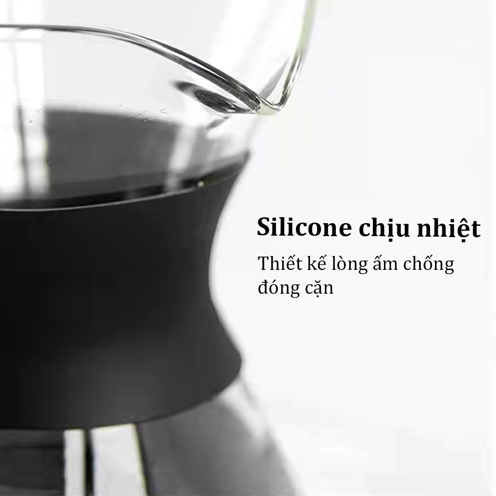 Bình Pha Cà Phê chứa phễu pha cà phê Bình cà phê thủy tinh Bình Pha Kèm Phễu 400ml ấm pha cà phê có dấu tích Máy pha cà phê coffee maker DODO