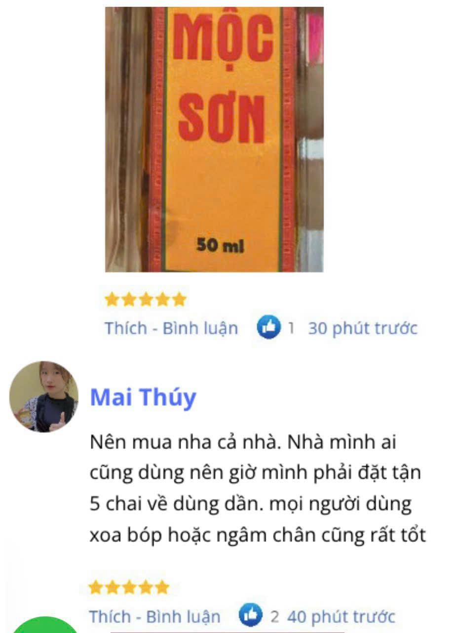 [Mua 3 tặng 1 chai 7ml] Dầu Mộc Sơn chai lớn 50ml - Chính hãng