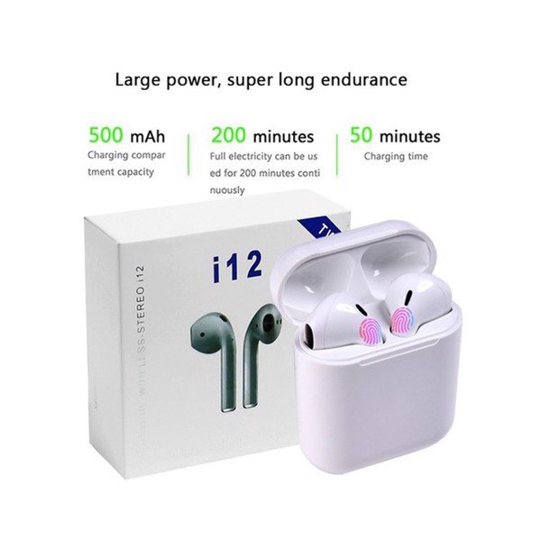 Tai Nghe i12 TWS Bluetooth 5.0 - CẢM ỨNG 4.7