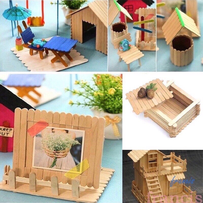 Que Kem Gỗ, Que Gỗ Làm Handmade - Gói 500g