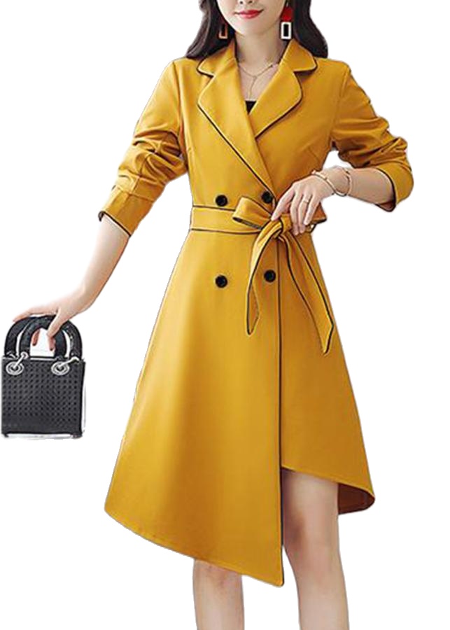 Shoppro-khaki jackets streetwear, jacket designs long, jacket designs wide, jacket mangto, jacket pullover middle-aged, jacket applique column button waist 3123