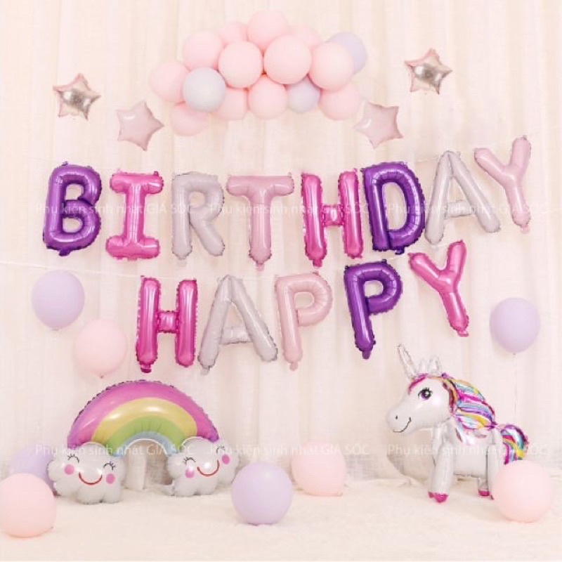 Bóng ngựa Pony 4D trang trí sinh nhật