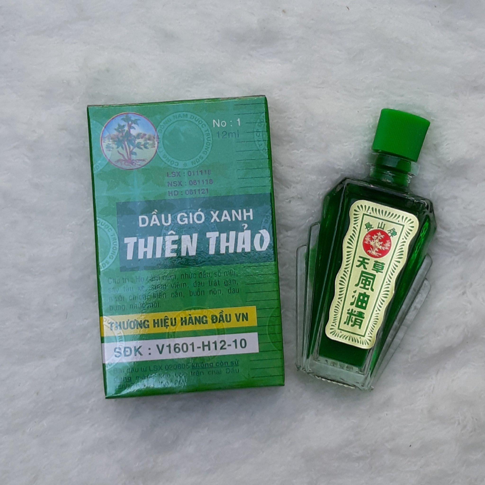 Dầu gió Thiên Thảo 12ml chống mặt, say tàu xe dầu nóng thiên thảo