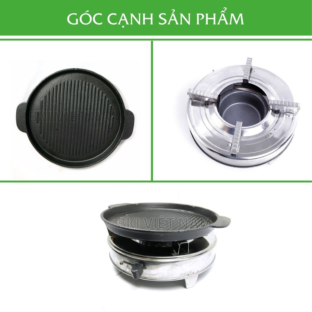 BẾP CỒN INOX KÈM CHẢO GANG