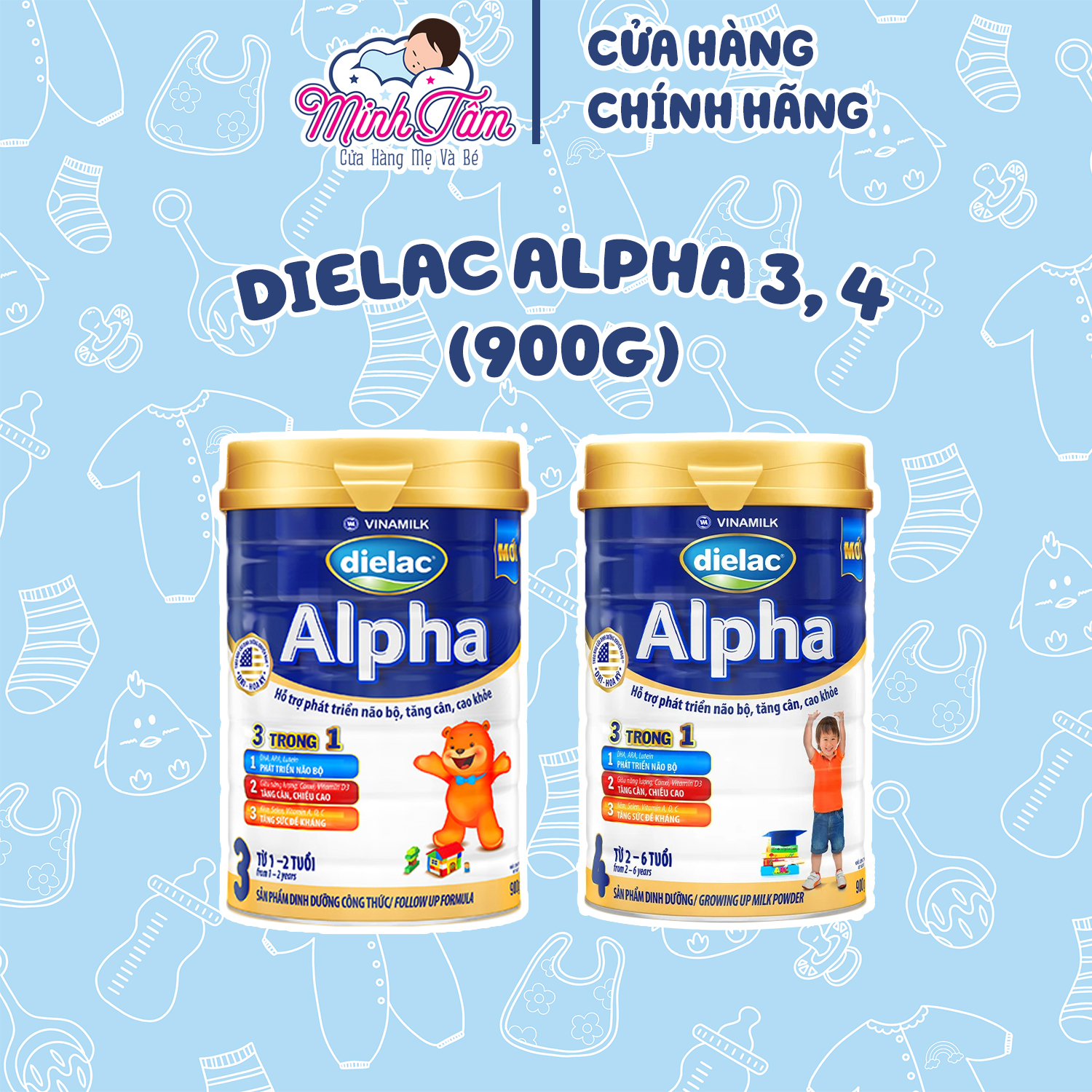 Sữa bột Dielac Alpha 3 và 4 (900g)