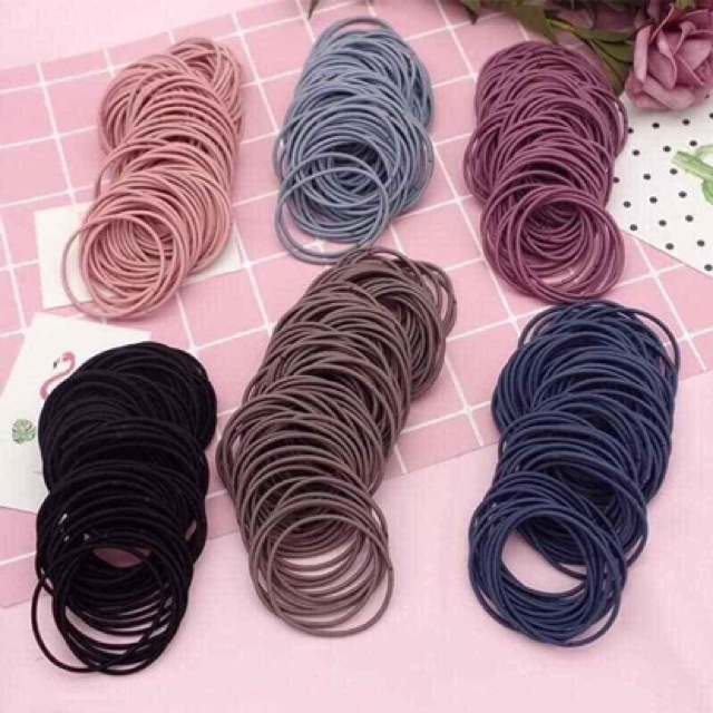 Set chun buộc tóc 100 cái