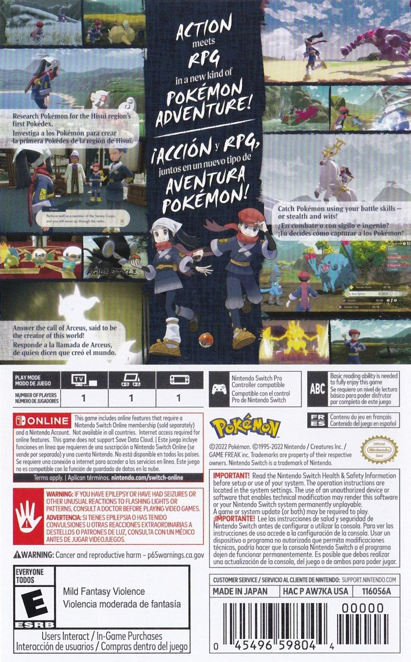 [HCM] Thẻ Game Pokemon Legends Arceus Nintendo Switch