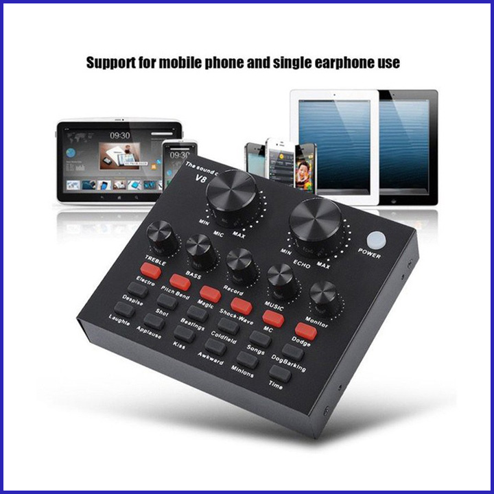 Soundcard V8 Autotune, livestream, hát karaoke