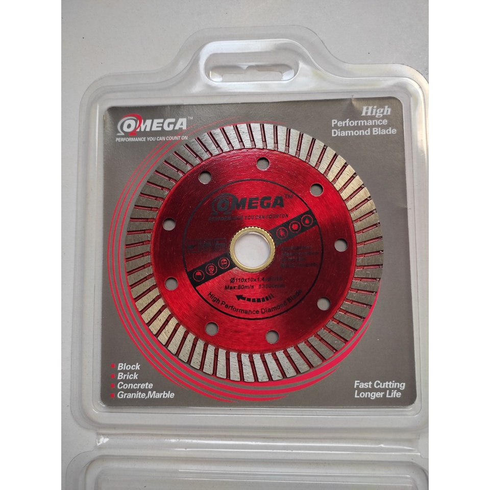 LƯỠI CẮT GẠCH ĐÁ OMEGA 110mm hàng đẹp