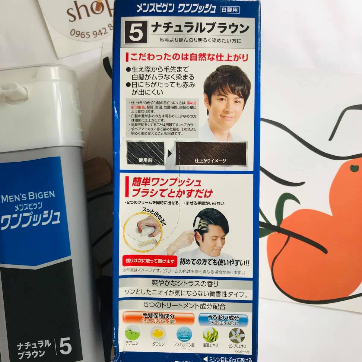 [HCM]Nhuộm tóc phủ bạc MEN’S BIGEN (5 Natural Brown)