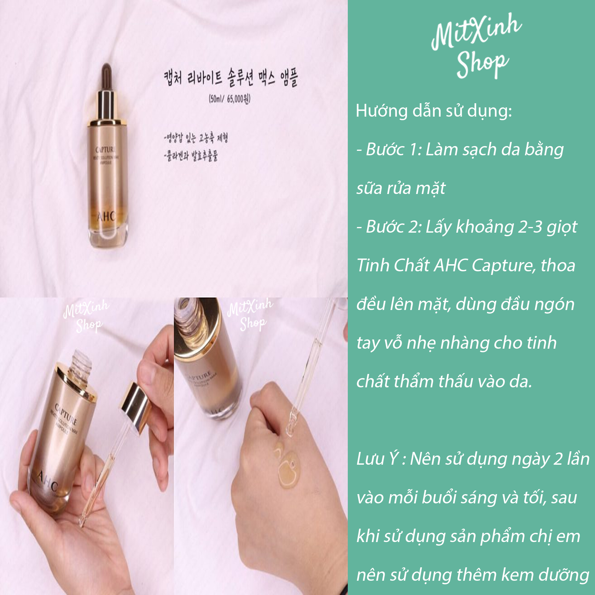 (Mẫu mới) Tinh chất AHC Capture Solution Prime Moist Ampoule 50ml