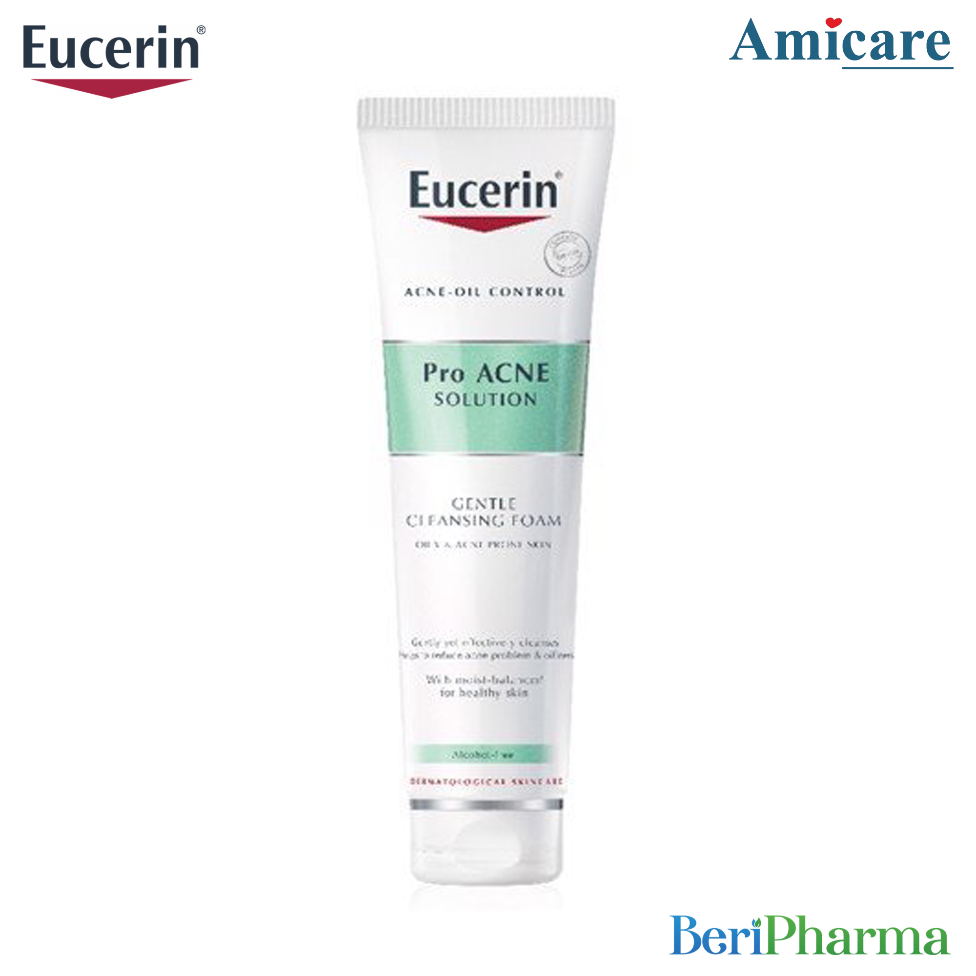 Eucerin Sữa Rửa Mặt Tạo Bọt Cho Da Nhờn Mụn ProAcne Cleansing Foam 150g