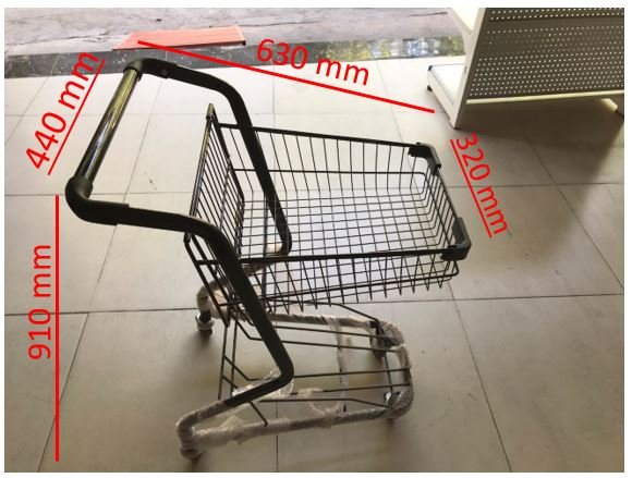 Xe đẩy siêu thị, 2 tầng xinh xinh
