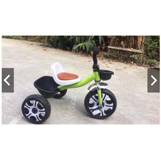 Xe đạp ba bánh yên bọc da cực chất có giỏ để đồ