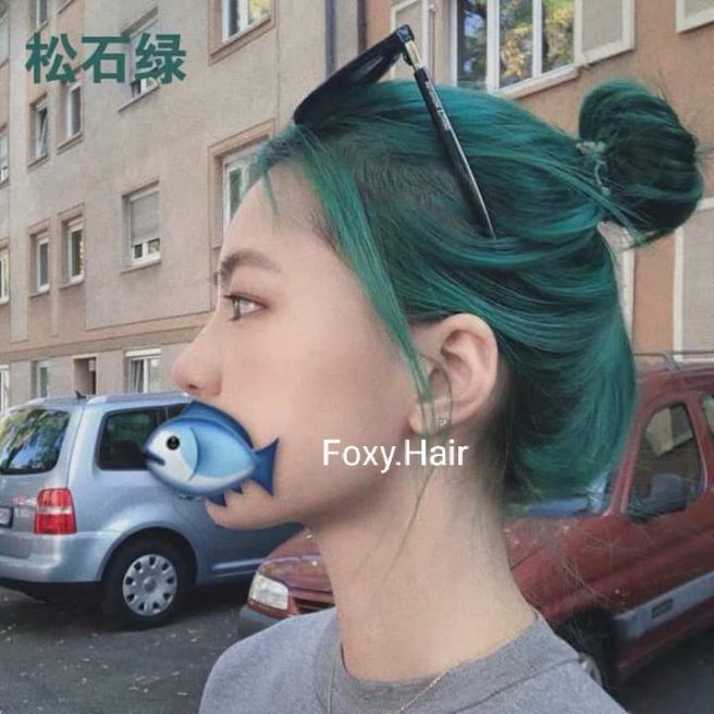 SET NHUỘM MÀU XANH RÊU KHÔNG TẨY TÓC (KÈM OXI TRỢ NHUỘM)