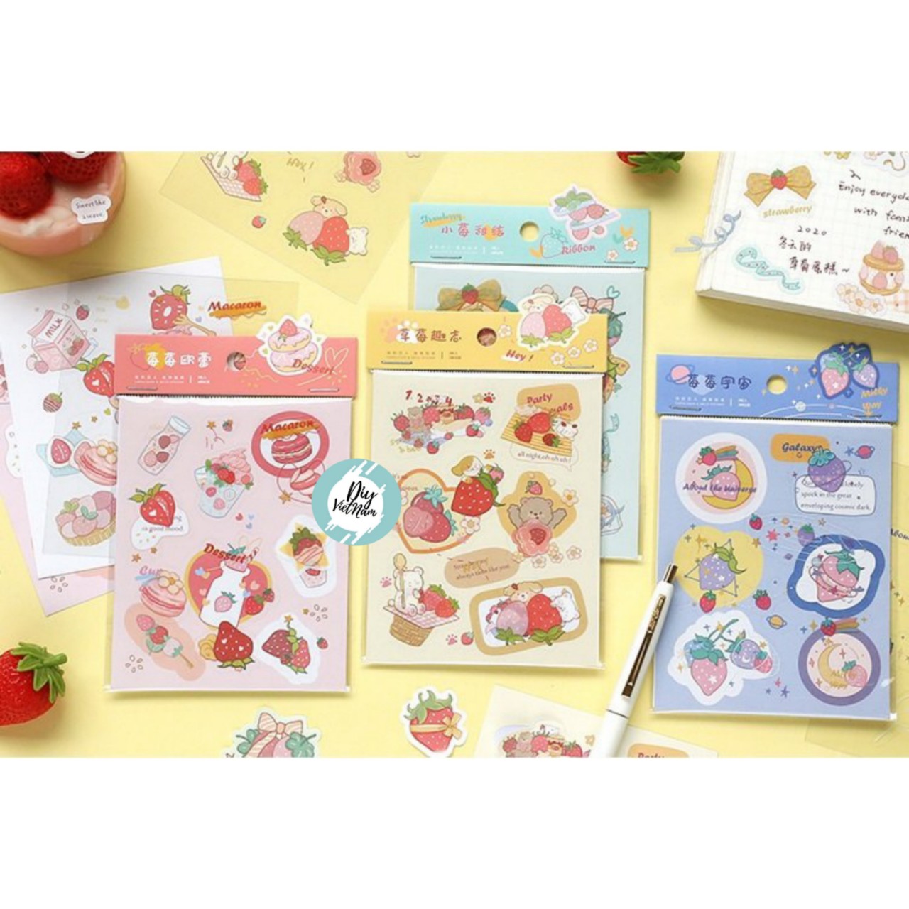 [HCM]SET HÌNH DÁN SWEET STAWBERRY