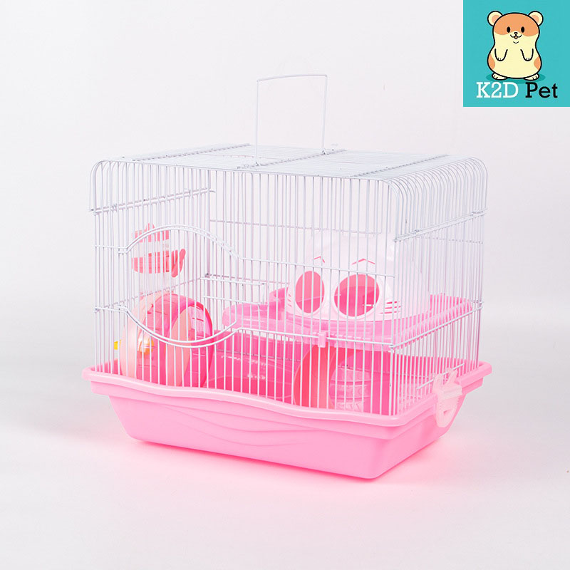 [Hoàn tiền 10%]Lồng hamster nhà mèo 2 tầng full đồ