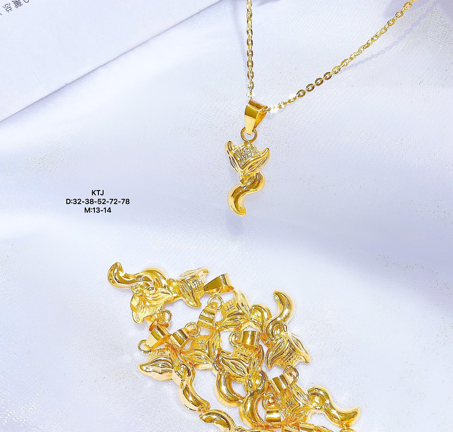Dây chuyền vàng tây mặt đá Hồ ly MS123