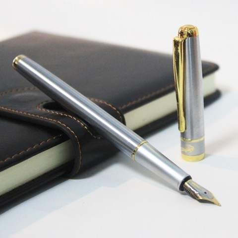 Bút máy cao cấp Crocodile 216F(S) (Bạc)