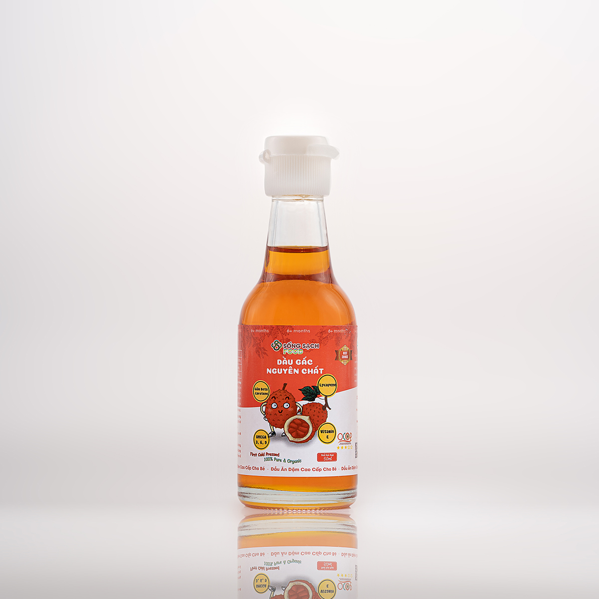 Dầu gấc ăn dặm Sống Sạch Food 60ml
