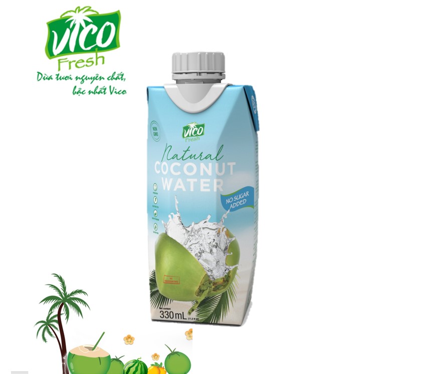 Combo 2 hộp 330ml Nước dừa Natural Vico Fresh