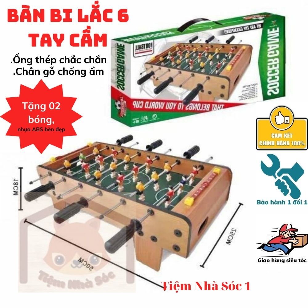 [Hoàn tiền 10%]Đồ chơi trẻ em Bàn bi lắc 6 tay cầm làm bàng ống thép Dễ dàng lắp đặt Khung gỗ MFC dầy dặn chắn chắn Rèn luyện khả năng phán đoán Phản xạ cho trẻ - Tiệm Nhà Sóc 1 ngọc thịnh