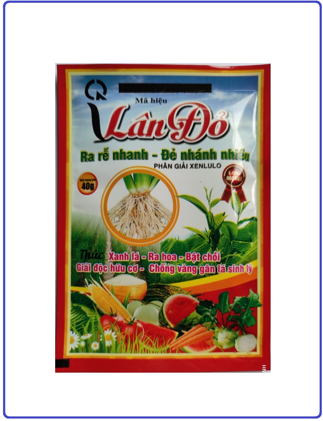 Phân bón Lân đỏ bổ sung nấm Trichoderma, khoáng sinh học giúp cây phát triển bền vững, khỏe từ gốc 40gr/ gói