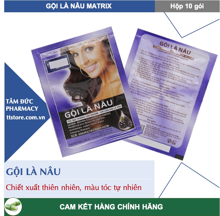 [HCM]Dầu gội nhuộm tóc GỘI LÀ NÂU MATRIX [Gói 30ml]