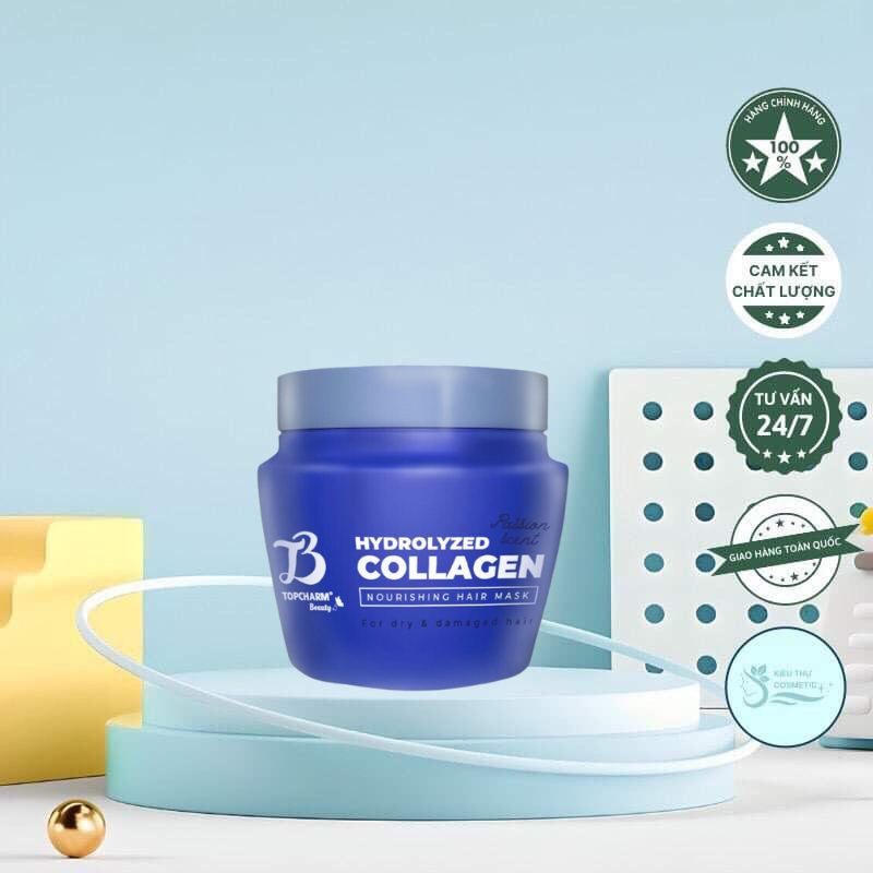 Kem hấp ủ dưỡng tóc hydrolyzed collagen, hấp dầu siêu bóng mượt có thể dùng thay dầu xả tại nhà - giúp phuc hồi tóc hư tổn - hộp 1.000ml - hàng chính hãng