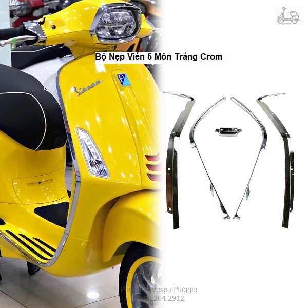 [Bộ 5 Món] Nẹp Yếm Vespa Sprint Primavera