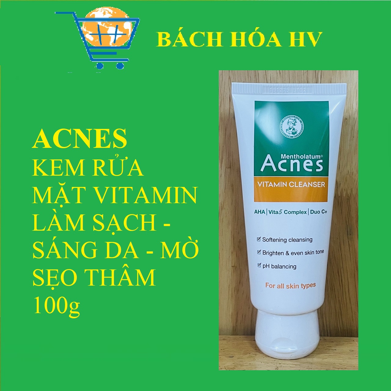 ACNES Gel, Kem rửa mặt 100g - BACH HOA HV