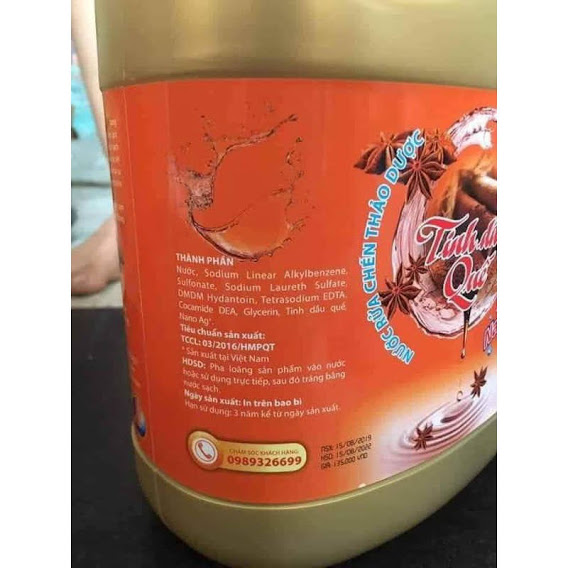 NƯỚC RỬA BÁT, LAU SÀN HƯƠNG QUẾ ĐẬM ĐẶC