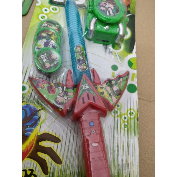 Vỉ đồ chơi đồng hồ ben ten và phát sáng