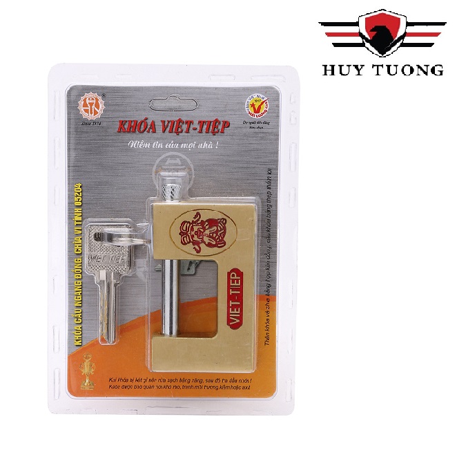 Ổ khoá việt tiệp cầu ngang loại lớn thần tài 84 x 52 ống phi 10mm